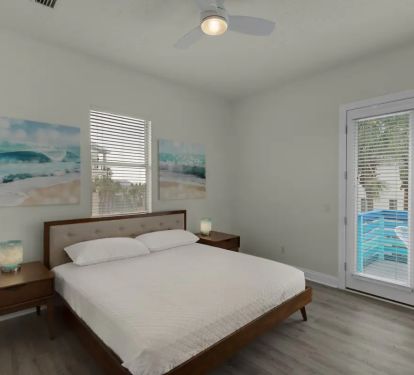 Aqua-22 King room #3 with private en-suite bath and private balcony.