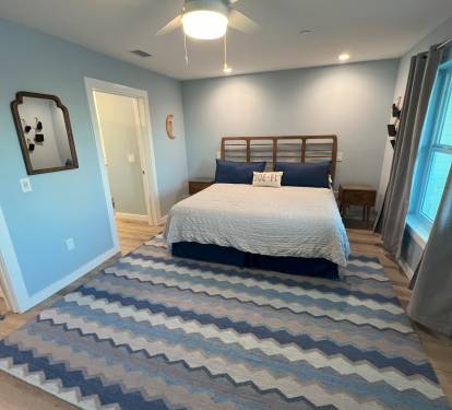 King bedroom with bath and balcony