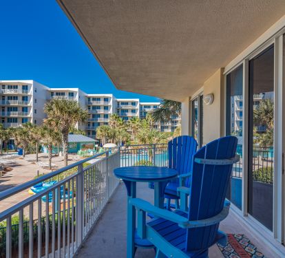 Enjoy fabulous views of the ocean and resort from your 2nd story balcony.