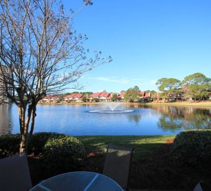 Peaceful lake just outside the back door