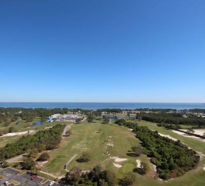 Golf course view from the back of the building