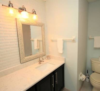 Spacious vanity in master bathroom