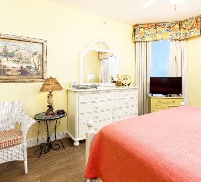Master Bedroom with Balcony - 
Gulf Dunes Resort Unit 601, Okaloosa Island Fort Walton Beach Vacation Rentals