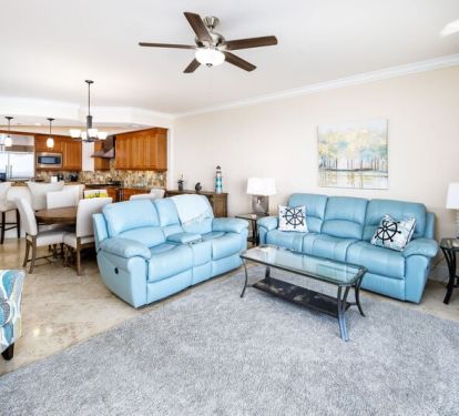 Living Room - 
Bella Riva Resort, Okaloosa Island, Fort Walton Beach, FL Vacation Rentals