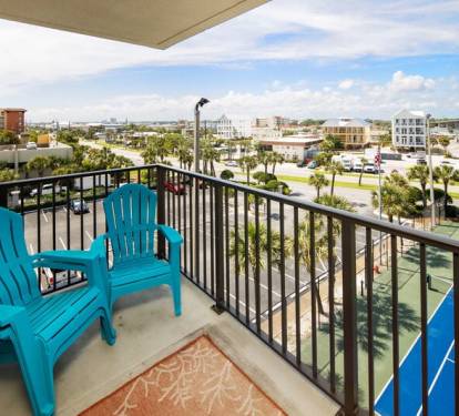 Dining Area Balcony, Sea Oats Resort Okaloosa Island Fort Walton Beach Destin Vacation Rentals