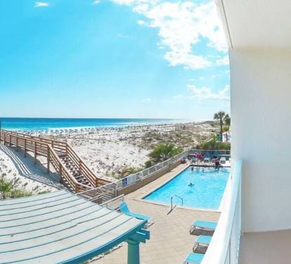 Balcony - 
Gulf Dunes 214 Fort Walton Beach Okaloosa Island Vacation Rentals