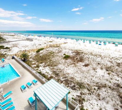 Balcony - 
Gulf Dunes 408 Fort Walton Beach Okaloosa Island Vacation Rentals