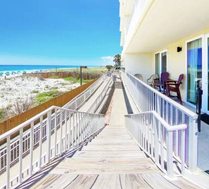 Direct Access to Pool and Beach from Balcony - Sea Dunes Resort Okaloosa Island Fort Walton Beach