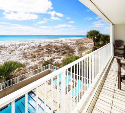Balcony - 
Gulf Dunes 217 Fort Walton Beach Florida Okaloosa Island Vacation Rentals