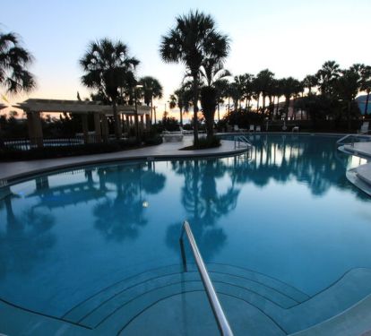 Evening by the Westwinds pool.