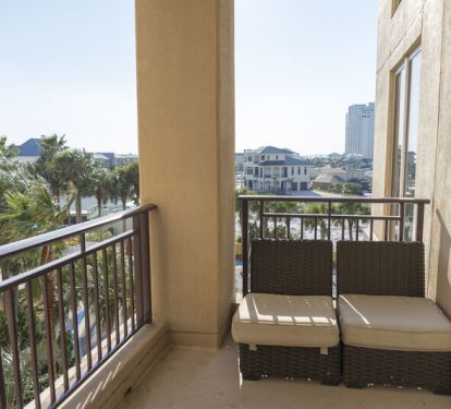Seating area within the balcony