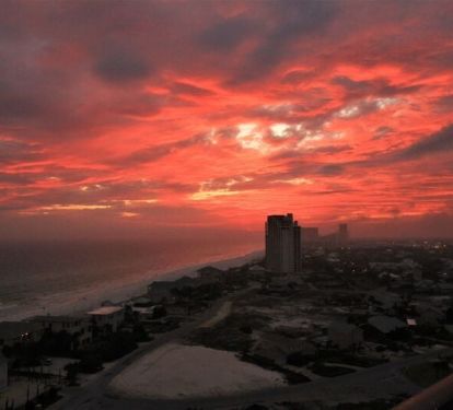 Wonderful Destin sunset from the balcony.