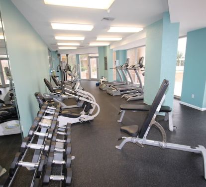 Fitness center.