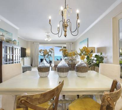 Dining with a VIEW! Seating for 10 in the Dining Room/Kitchen + Seating for 10 on the Covered Balcony