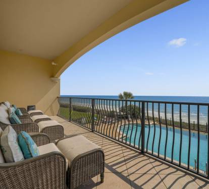 Imagine relaxing with these Gulf and Beach Views from the SPACIOUS balcony