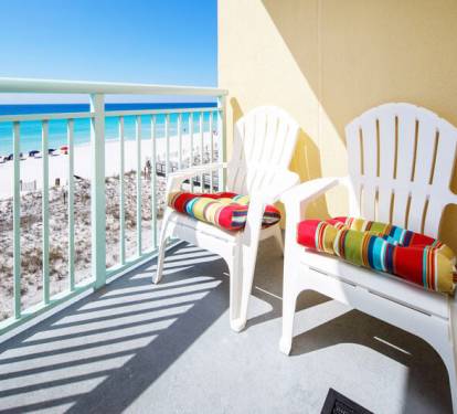 Balcony - 
Pelican Isle 414 Fort Walton Beach Okaloosa Island Vacation Rentals