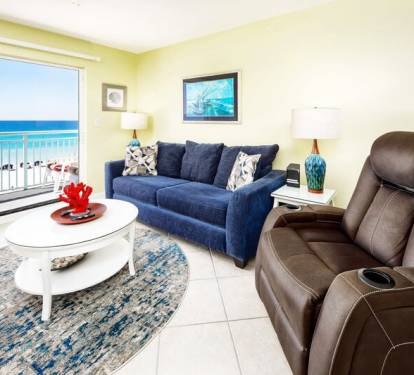 Living Room - 
Pelican Isle 414 Fort Walton Beach Okaloosa Island Vacation Rentals