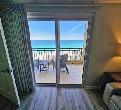 Fabulous water and beach view from the living room