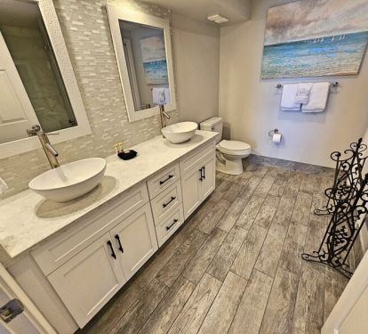 Completely remodeled master bathroom