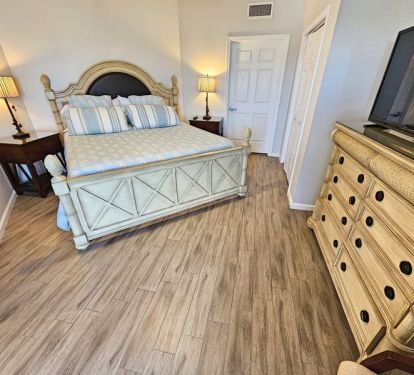 Master bedroom with king bed