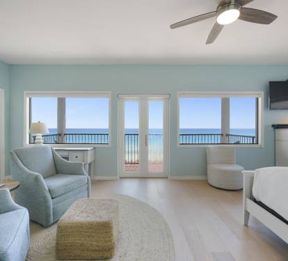 The sitting area with sweeping views