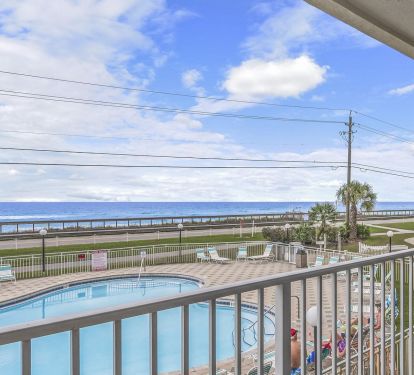 Beautiful View of the Emerald Green Gulf from the Balcony