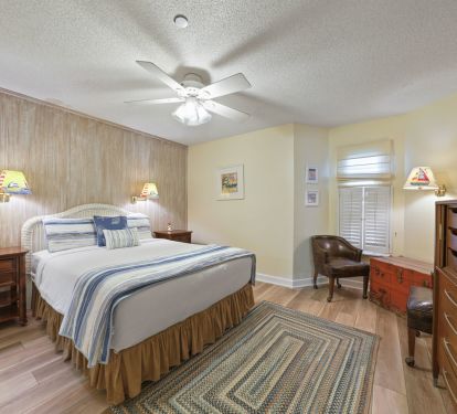 Take a break in this coastal-inspired bedroom!  Perfect for another couple or family.  Conveniently with its own shared ensuite.