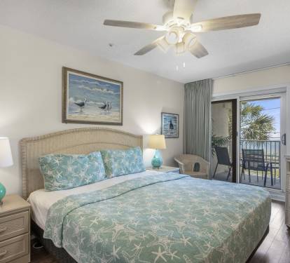 Master Bedroom Opens onto Beachfront Balcony