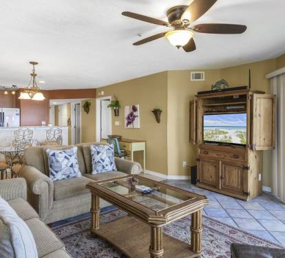 Living Room with Flat Screen TV