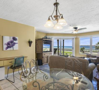 Open Dining & Living Room Area with Dedicated Workspace