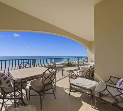 Patio overlooking the Gulf of Mexico