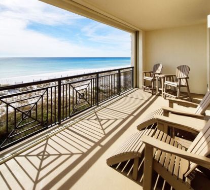 Balcony - 
Bella Riva Resort, Okaloosa Island Fort Walton Beach Florida Vacation Rentals