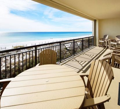 Balcony - 
Bella Riva Resort, Okaloosa Island Fort Walton Beach Florida Vacation Rentals
