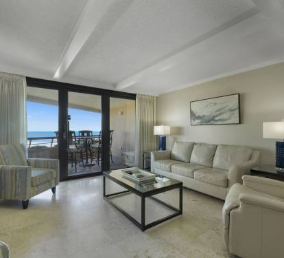 Living room with Gulf Views
