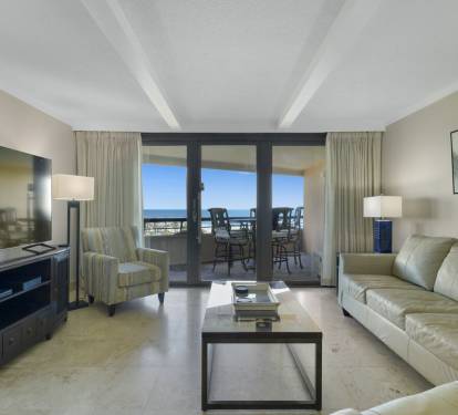 Living room with Gulf Views