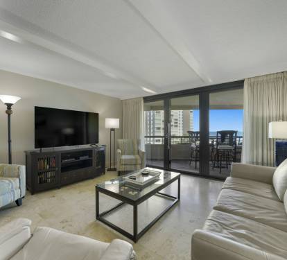 Living room with Gulf Views