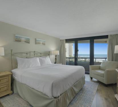 King master bedroom with gulf views
