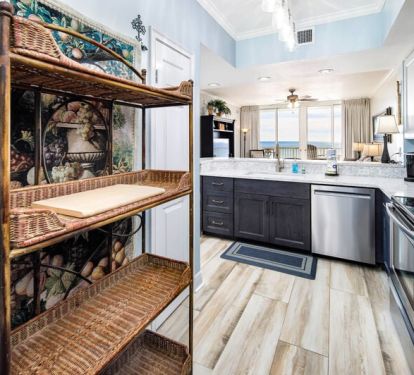 Kitchen - 
Waters Edge Resort Unit 412 Fort Walton Beach Okaloosa Island Vacation Rentals