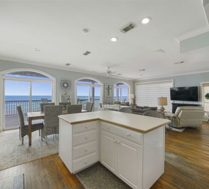 Kitchen with gulf views