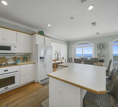 Kitchen with gulf views