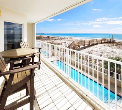 Balcony - 
Gulf Dunes 217 Fort Walton Beach Florida Okaloosa Island Vacation Rentals