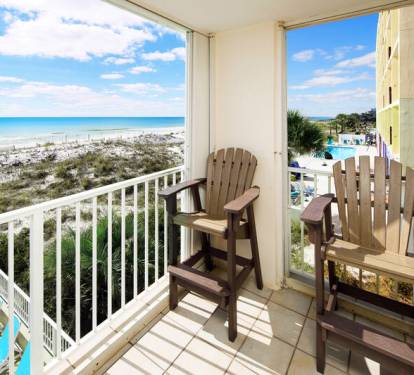 Balcony - 
Gulf Dunes 217 Fort Walton Beach Florida Okaloosa Island Vacation Rentals