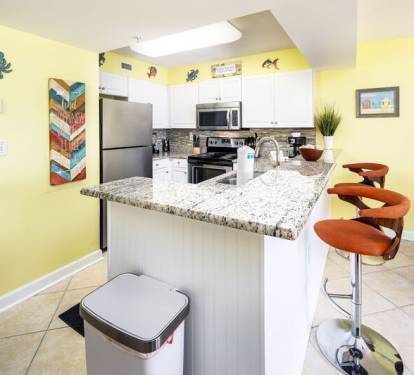 Kitchen - 
Pelican Isle 414 Fort Walton Beach Okaloosa Island Vacation Rentals