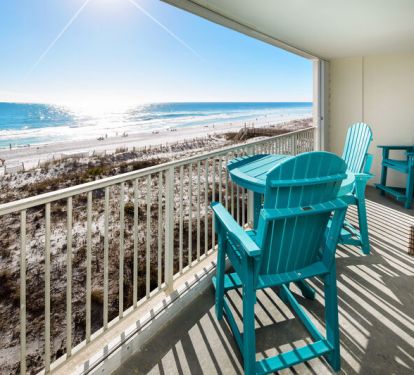 Balcony - 
Gulf Dunes 408 Fort Walton Beach Okaloosa Island Vacation Rentals