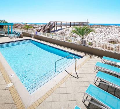 Balcony View - Gulf Dunes Resort Unit 117 Okaloosa Island Fort Walton Beach Vacation Condos by Sunset Resort Rentals