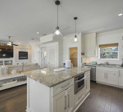 View of the kitchen and living room