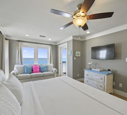 2nd master bedroom with king bed and queen sleeper sofa