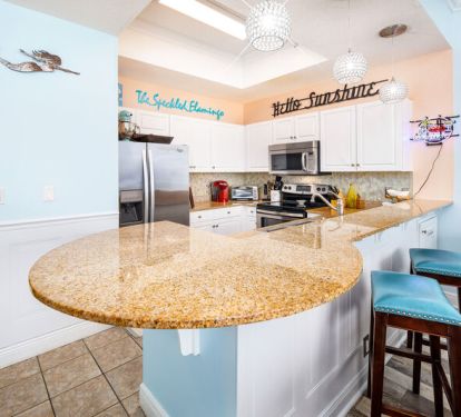 Full Kitchen - Waters Edge Resort unit 613 Okaloosa Island Fort Walton Beach Vacation Rentals by Sunset Resort Rentals