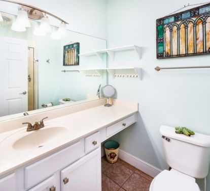 Master Bath with Shower - Waters Edge Resort unit 613 Okaloosa Island Fort Walton Beach Vacation Rentals by Sunset Resort Rentals