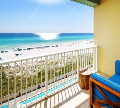 Private Balcony - Waters Edge Resort unit 613 Okaloosa Island Fort Walton Beach Vacation Rentals by Sunset Resort Rentals